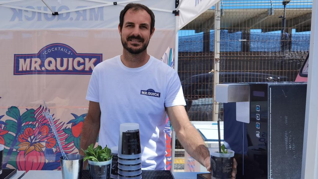 Guillermo, con la fuente automática.