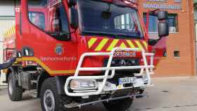 Imagen de un vehículo de los bomberos de la Diputación de Palencia.