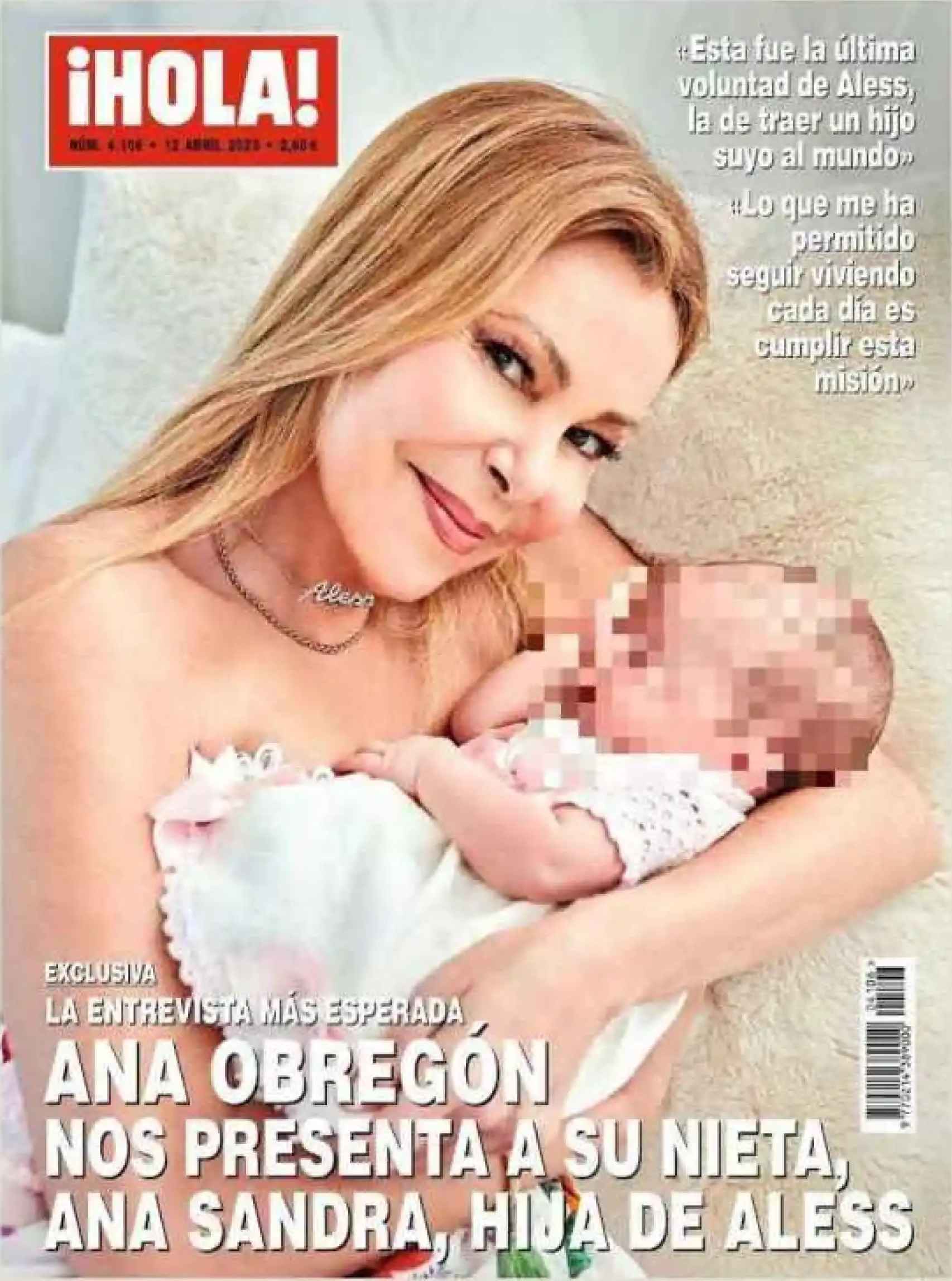 Portada de la revista ¡Hola! con Ana Obregón y su nieta.