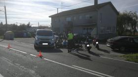 Un motorista herido en Bergondo (A Coruña) tras colisionar con un vehículo