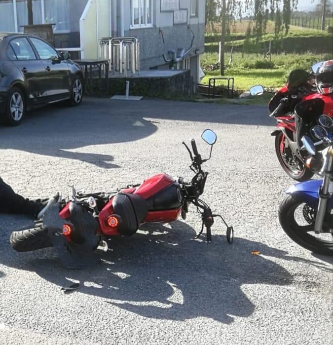 La moto implicada en el accidente en una imagen cedida