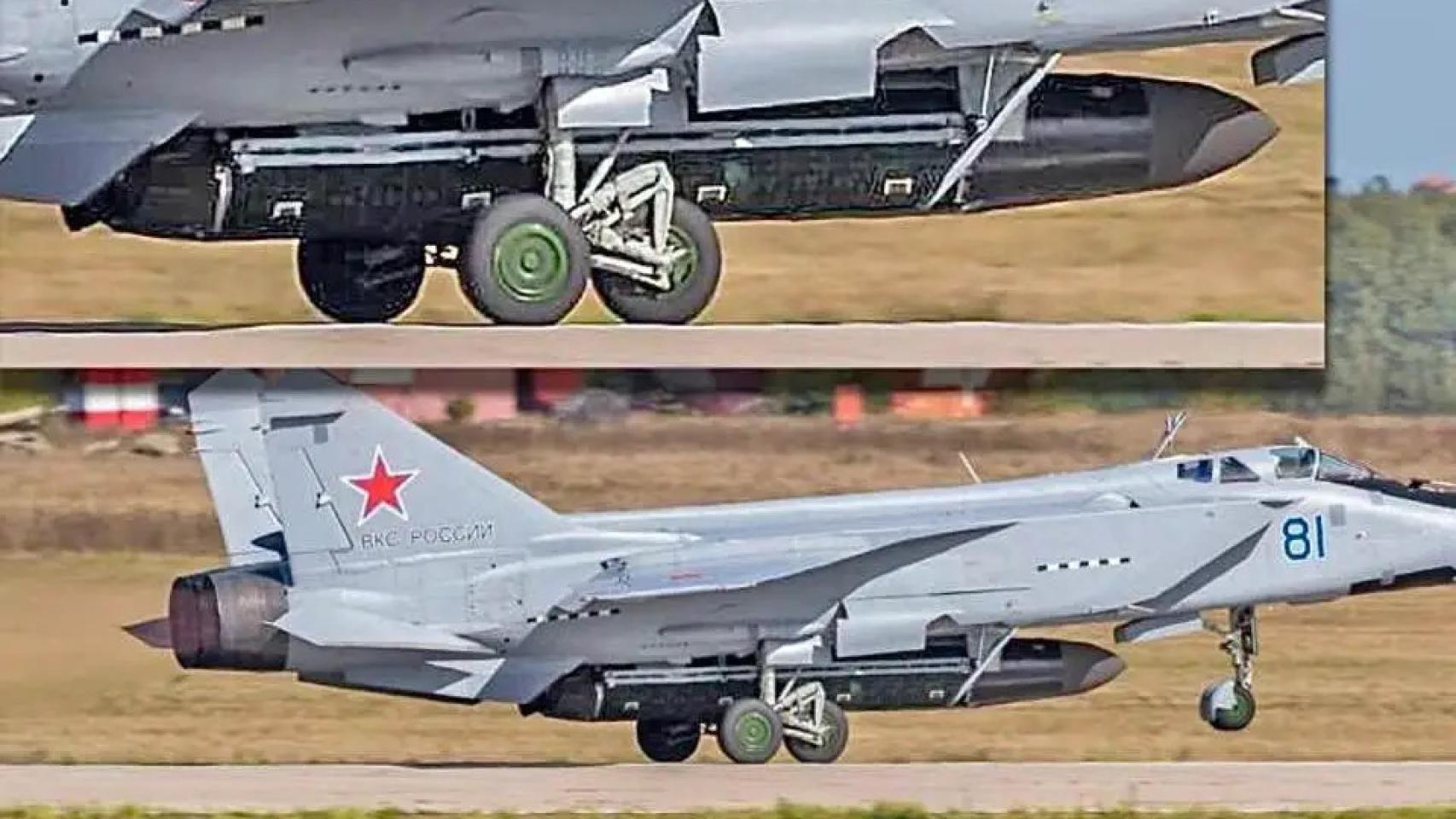 MiG-31 con el supuesto misil antisatélite