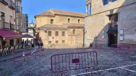Plaza de Toledo sin coches por las procesiones de Semana Santa