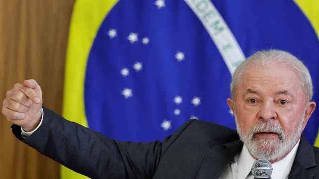 El presidente Lula, este lunes en un desayuno con periodistas en el Palacio de Planalto (Brasilia).