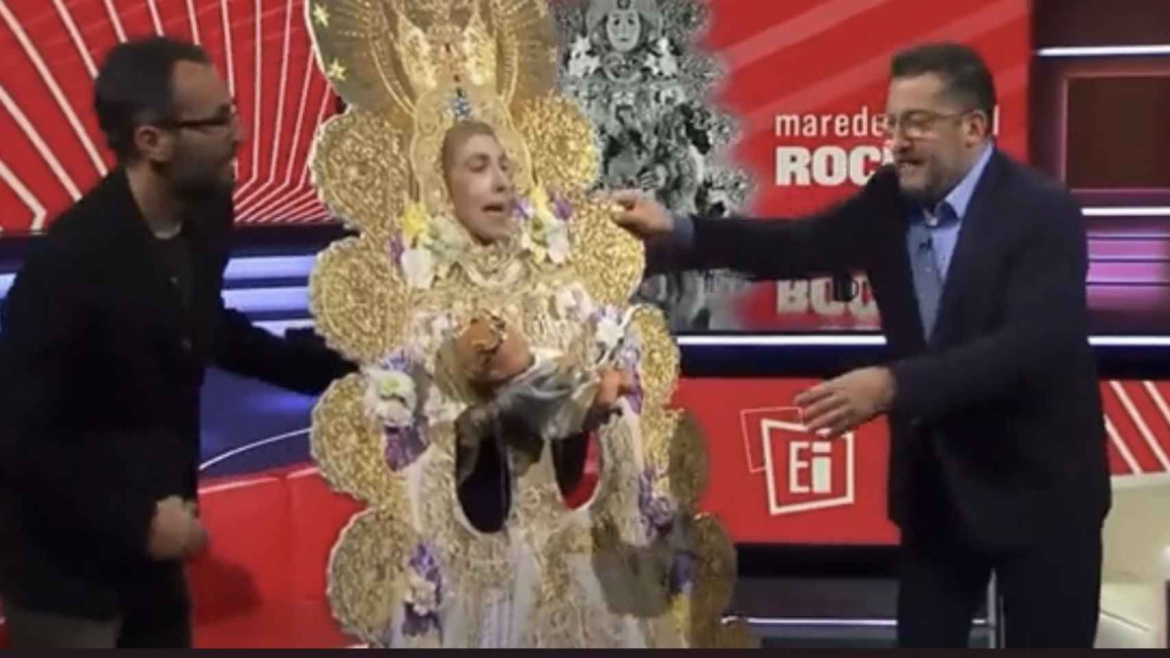 Imagen del programa de TV3 en el que se realiza una parodia sobre la Virgen del Rocío