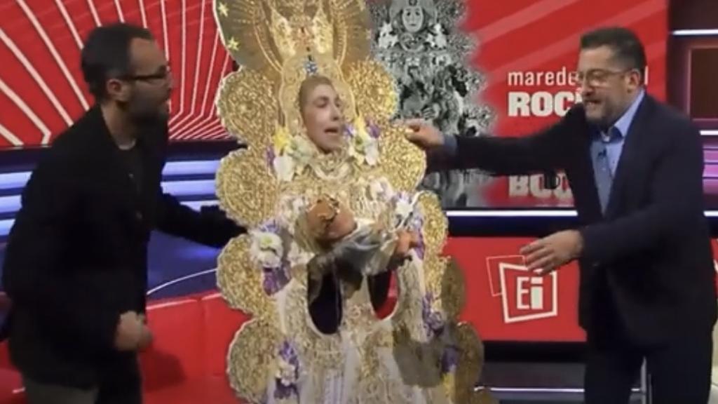 Imagen del programa de TV3 en el que se realiza una parodia sobre la Virgen del Rocío