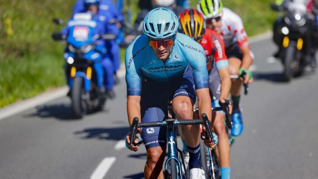 Javier Romo, .en una escapada en la pasada Itzulia.
