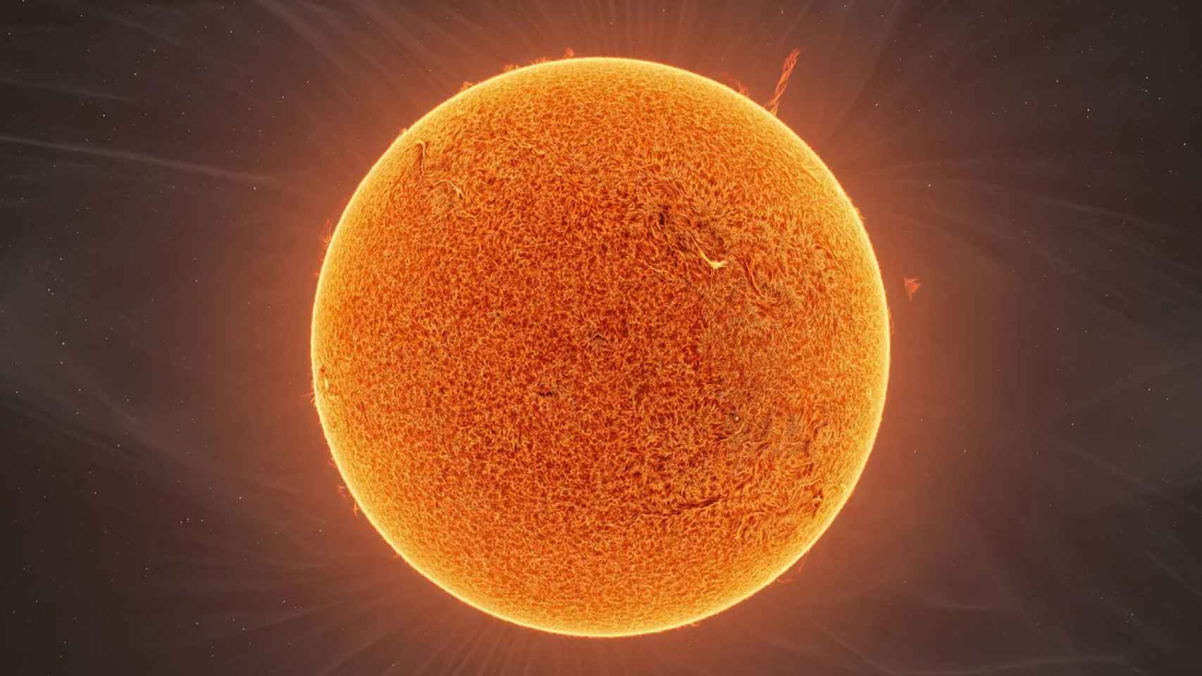 Lengua de plasma saliendo del Sol