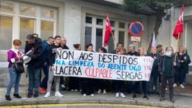 Protesta de los trabajadores del Abente y Lago