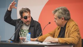 Ray Loriga y Manuel Hidalgo conversan en la sexta sesión de Los Martes de El Cultural, celebrada en el Círculo de Bellas Artes de Madrid