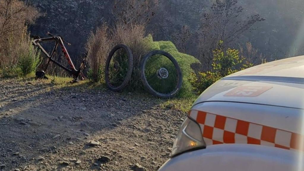 Herido un ciclista tras caerse de la bicicleta mientras descendía desde la fuente de Jarapalos.