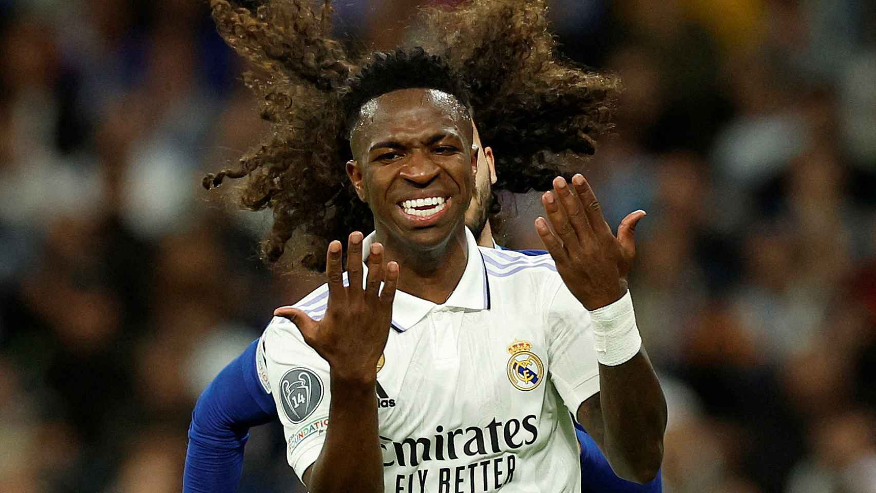 Vinicius Júnior, durante el Real Madrid - Chelsea de la Champions League 2022/2023