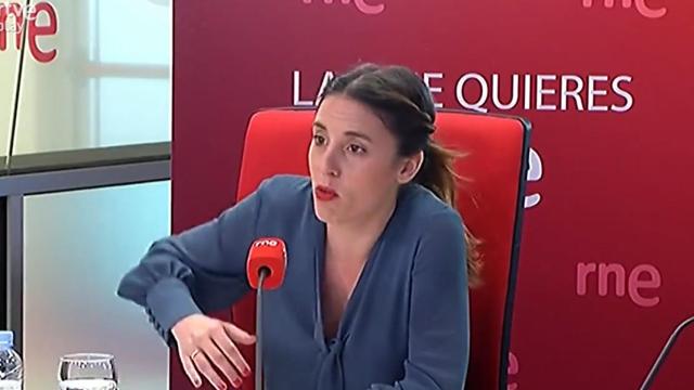 La ministra de Igualdad, Irene Montero, este miércoles en RNE.