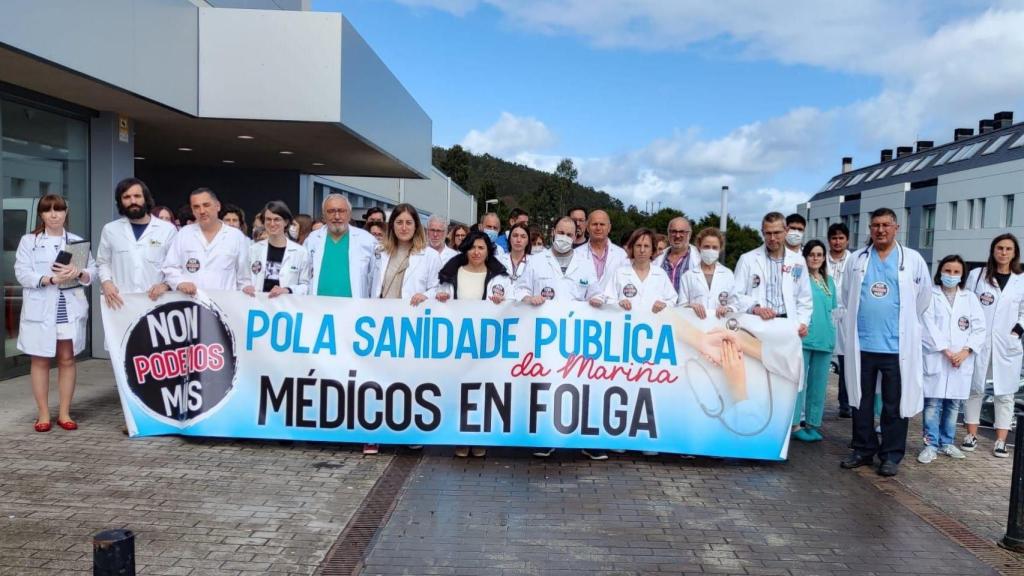 Concentraciones en la segunda jornada de huelga de médicos en Galicia.