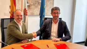 Firma de un convenio entre Zona Franca de Vigo y Mindtech.