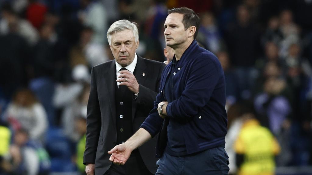 Frank Lampard y Carlo Ancelotti