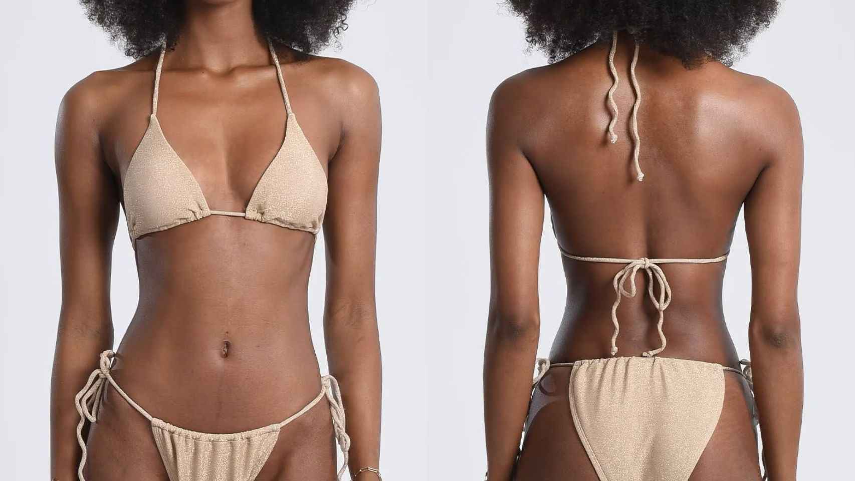 ESPRIT - Top de bikini sin tirantes con relleno y estampado en nuestra  tienda online