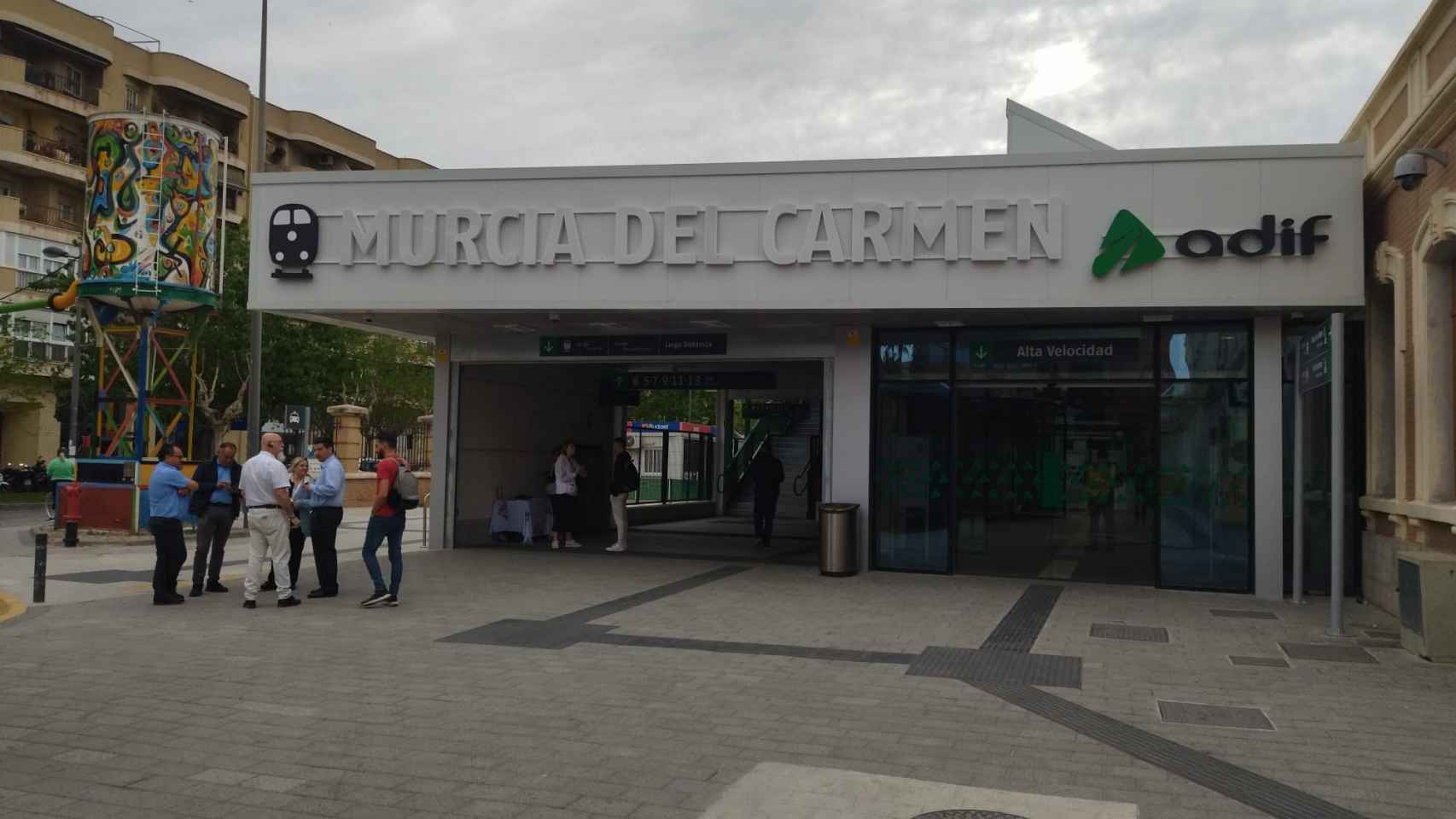 Estación de tren, ubicada en el Barrio del Carmen de Murcia, donde fue arrestado Roger.