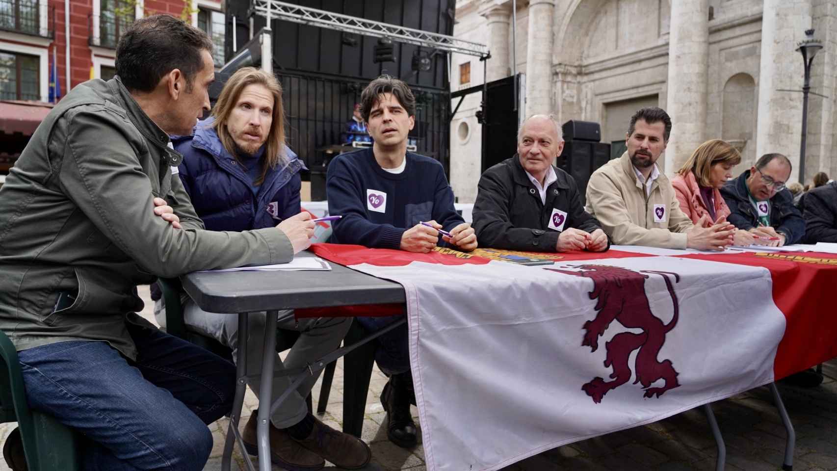 Presentación del Manifiesto Villalar 2023 por sus 19 organizaciones políticas, sindicales y sociales firmantes. Al acto acude el secretario general del PSOE de Castilla y León, Luis Tudanca.