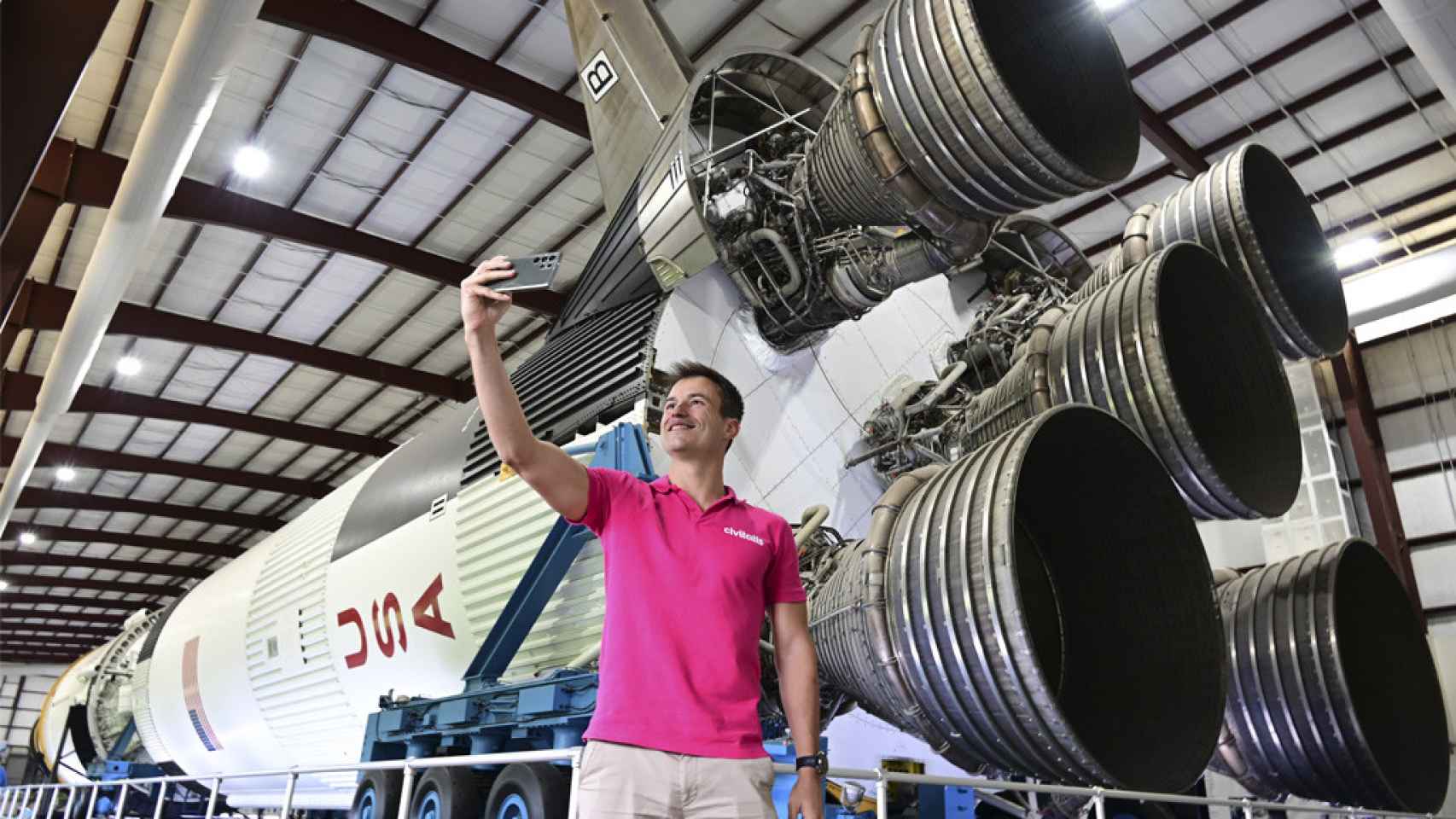 Alberto Gutiérrez en el Centro Espacial de Houston hace unos días