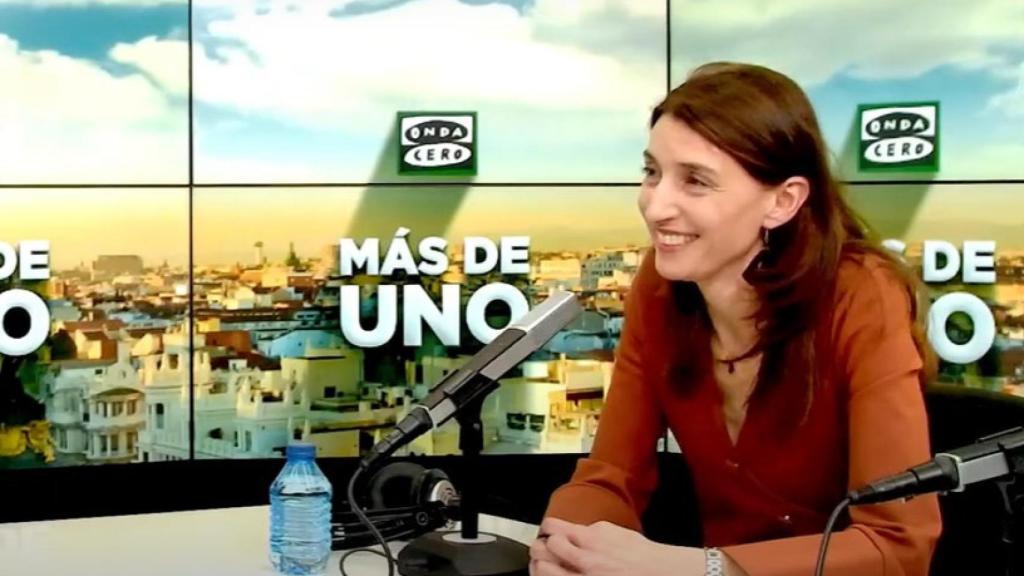 La ministra de Justicia, Pilar Llop, este jueves en 'Más de uno' de Onda Cero.