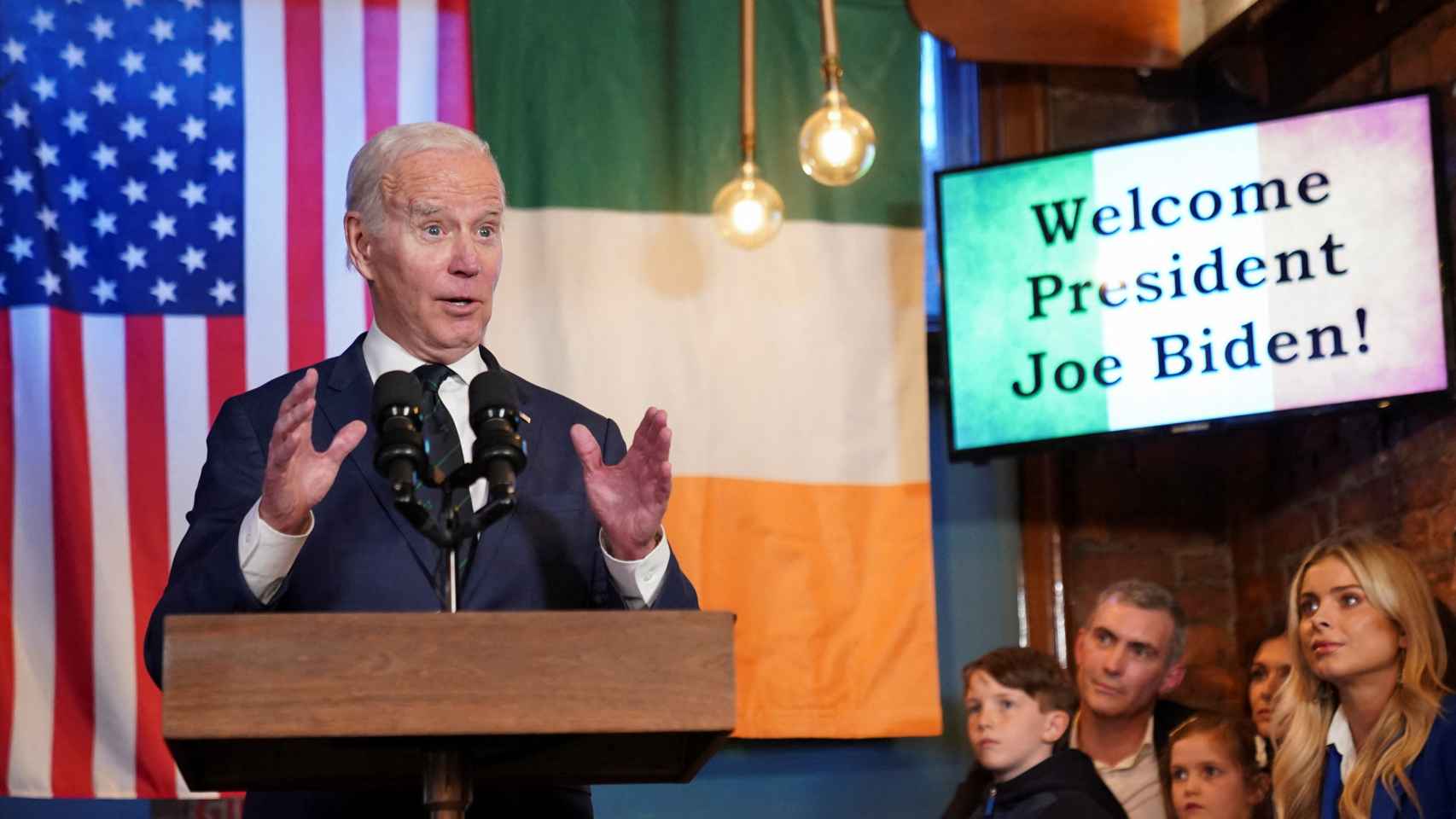 El presidente de EEUU Joe Biden durante su visita a Irlanda del Norte.