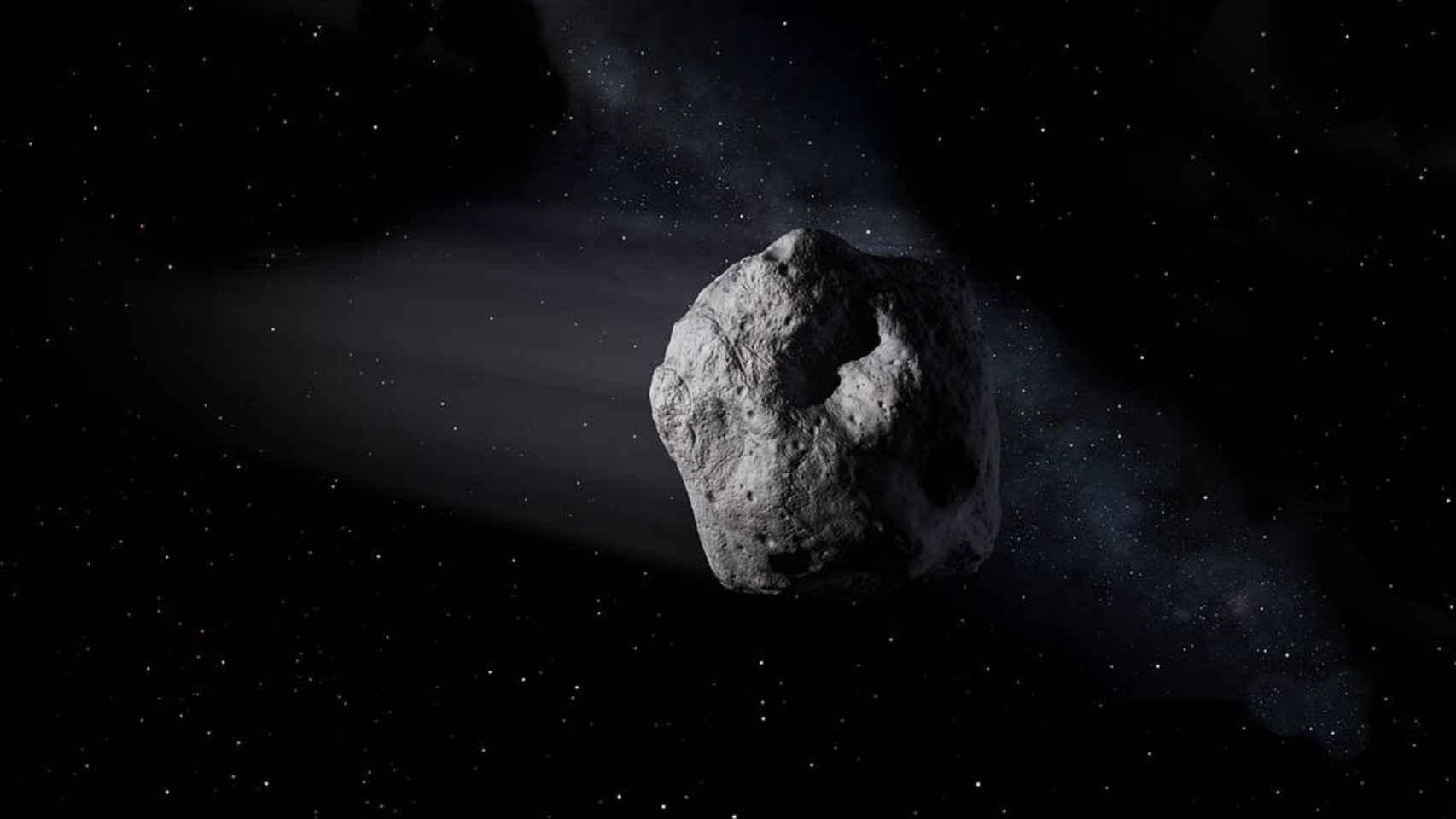 Ilustración de un asteroide.