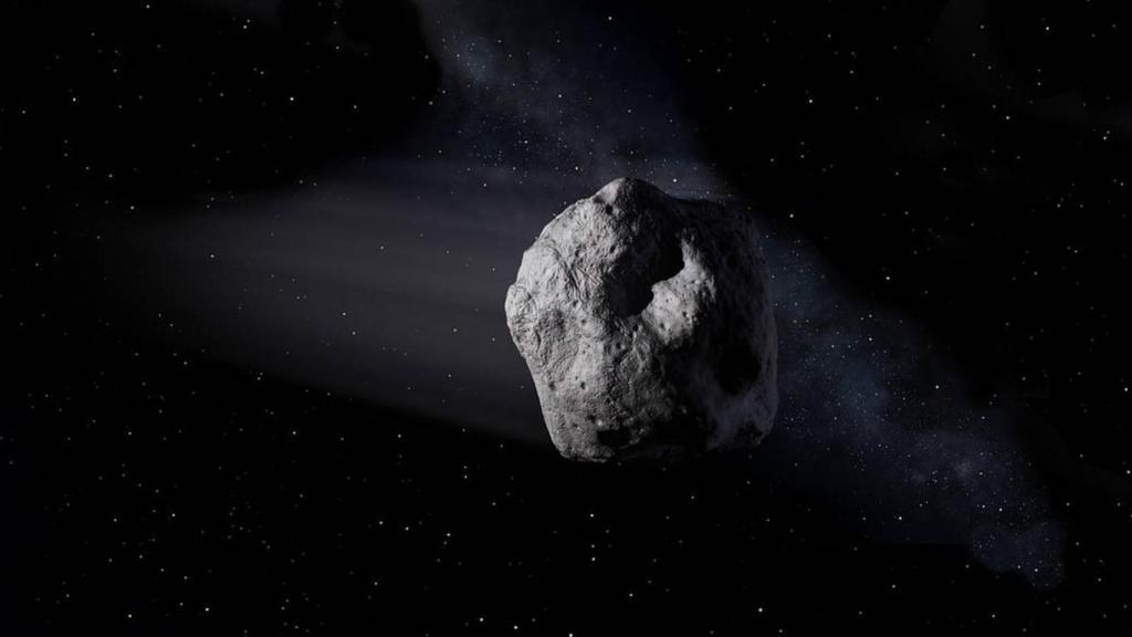 Ilustración de un asteroide.