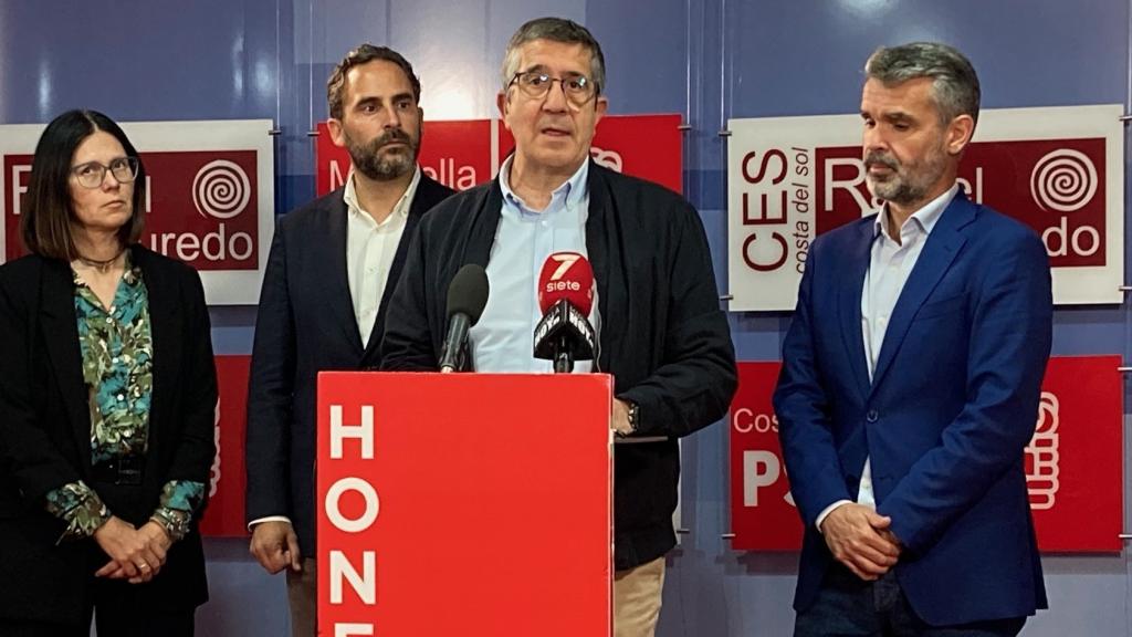 El portavoz del PSOE en el Congreso, Patxi López, este viernes.