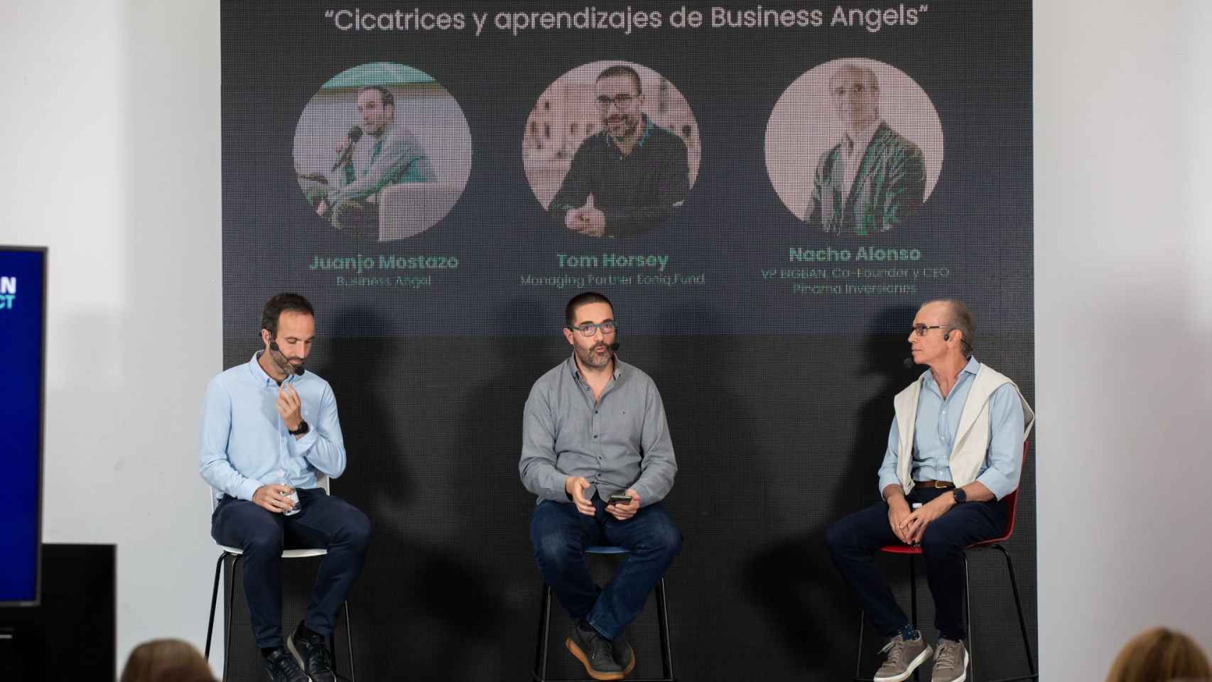 Juanjo Mostazo, Tom Horsey y Nacho Alonso; en el BigBan Connect Málaga.