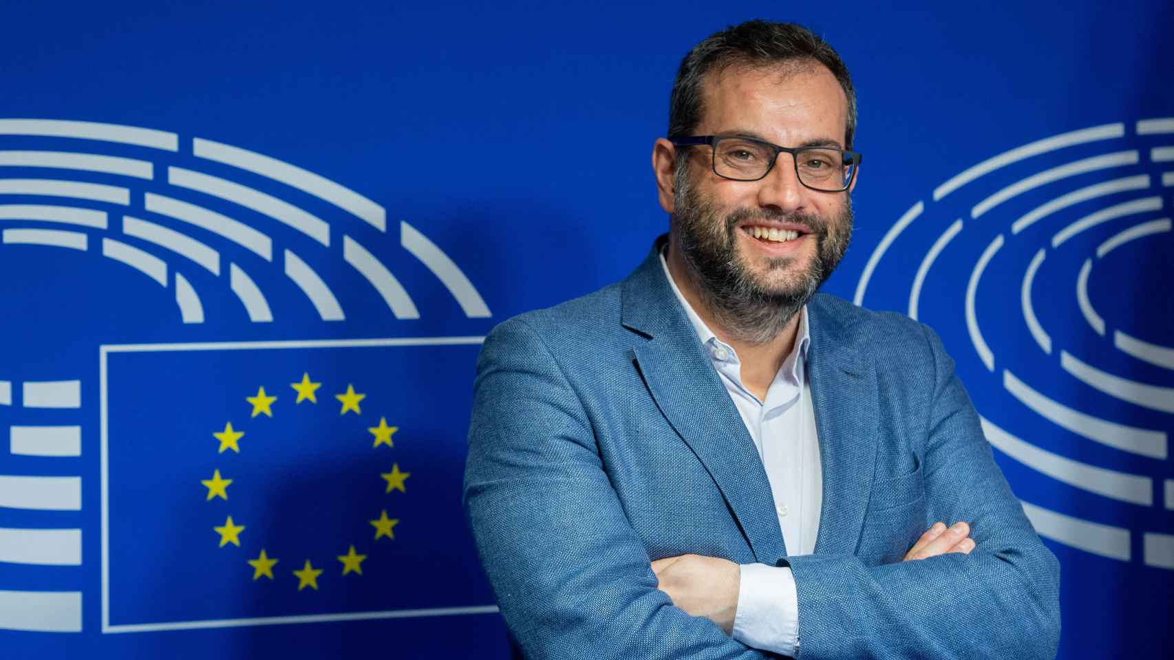 El eurodiputado Ibán García, en el Parlamento Europeo.