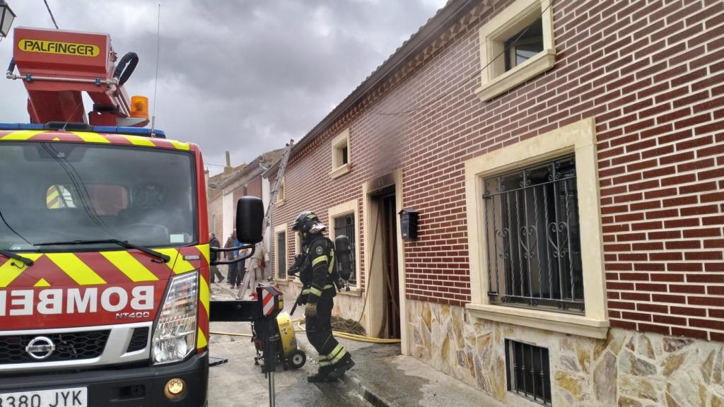 Incendio en una vivienda de Gimialcón, en Ávila.