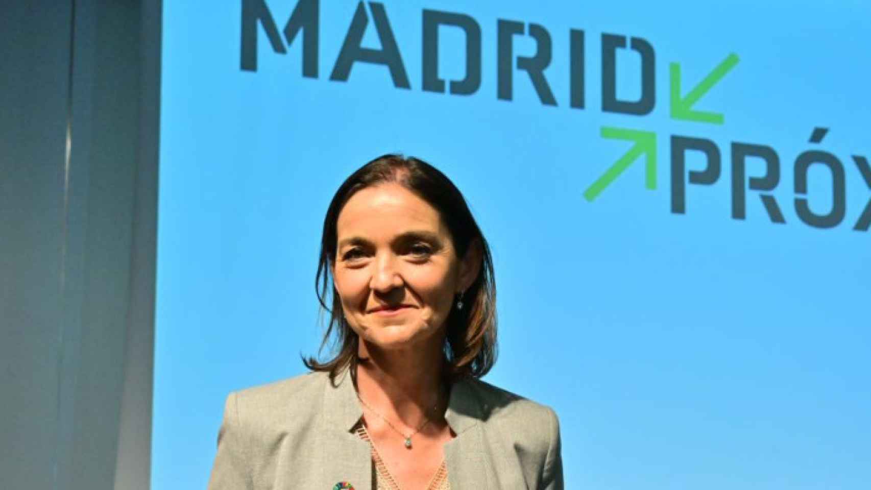 La candidata socialista a la Alcaldía de Madrid, Reyes Maroto, durante la presentación de 'Madrid Próximo', su propuesta urbanística.