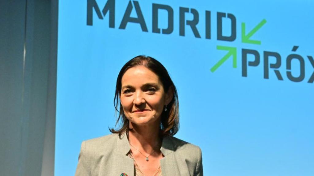 La candidata socialista a la Alcaldía de Madrid, Reyes Maroto, durante la presentación de 'Madrid Próximo', su propuesta urbanística.