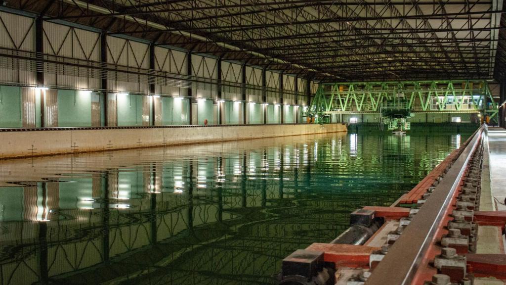 El Laboratorio de Dinámica del Buque, en el Centro de Experiencias Hidrodinámicas de El Pardo.