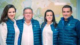 Luis Miguel Pelegrín, presidente de la empresa murciana Ritec, junto a sus tres hijos, Elena, Raquel y Miguel, que también forman parte de la compañía.