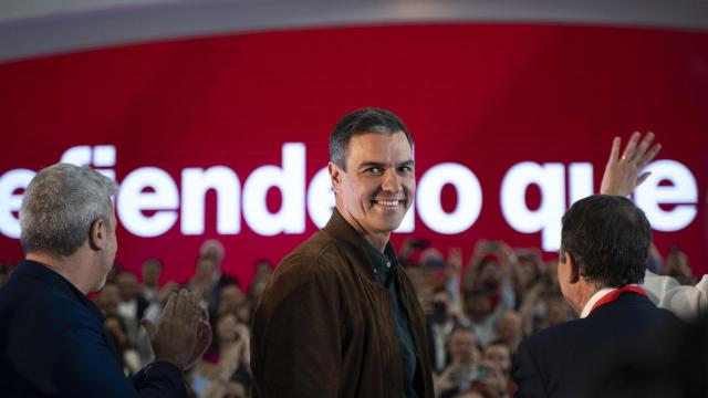 El secretario general del PSOE y presidente del Gobierno, Pedro Sánchez, este fin de semana en la Conferencia Municipal del PSOE.