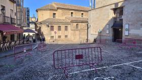 Plaza de Toledo sin coches por las procesiones de Semana Santa. Foto: Asociación de Vecinos Iniciativa Ciudadana Toledo Histórico.