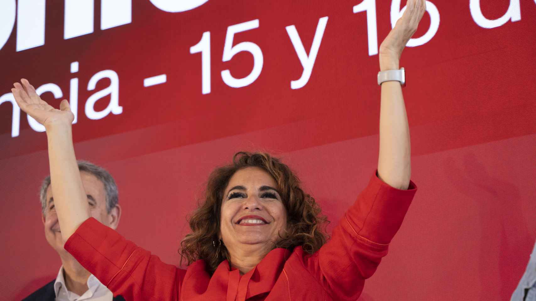 María Jesús Montero, ministra de Hacienda, en un acto del PSOE, este sábado.