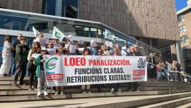 Funcionarios de justicia se manifiestan frente al Juzgado de A Coruña