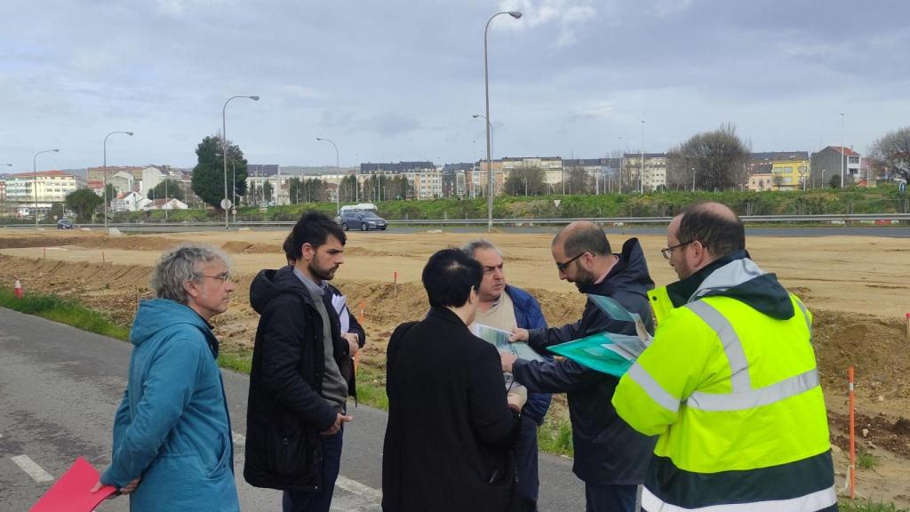 Imagen de archivo de una visita del concejal de Urbanismo, Julián Reina, a las obras