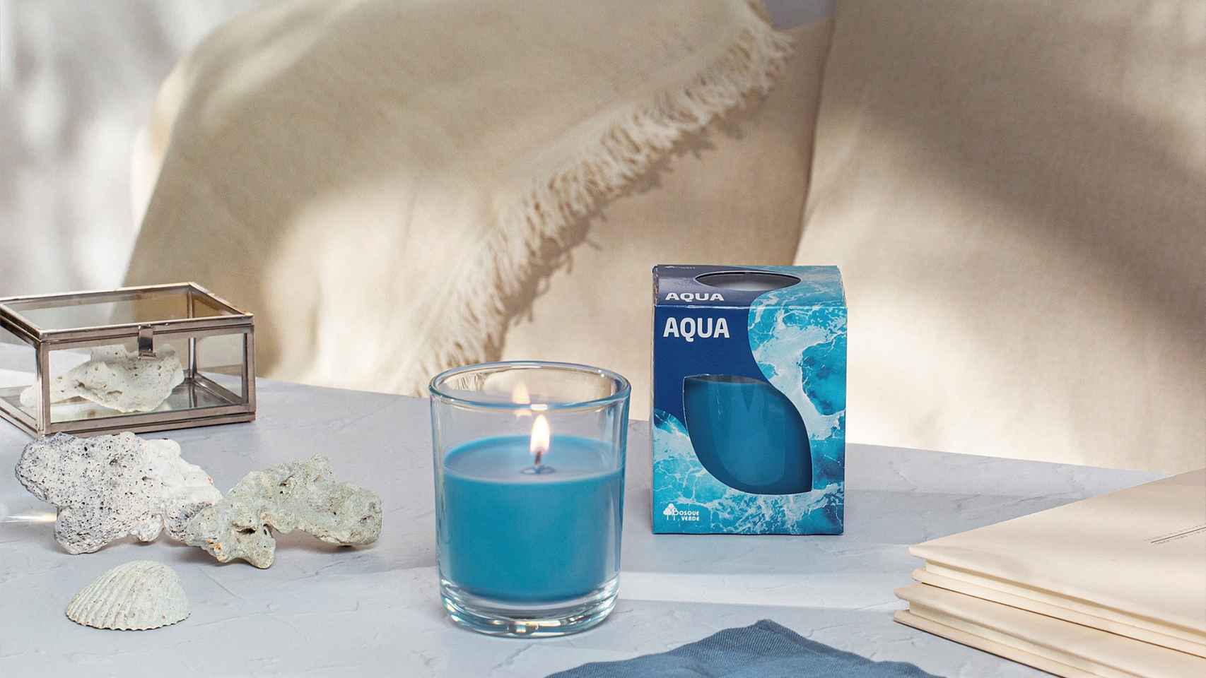 La nueva vela perfumada Aqua de Mercadona