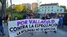Manifestación en contra del desalojo de La Molinera.