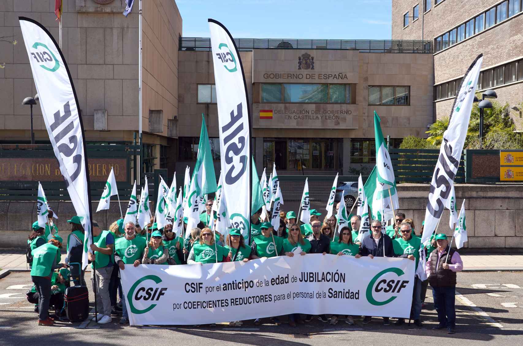 Concentración de CSIF frente a la Delegación del Gobierno de Valladolid
