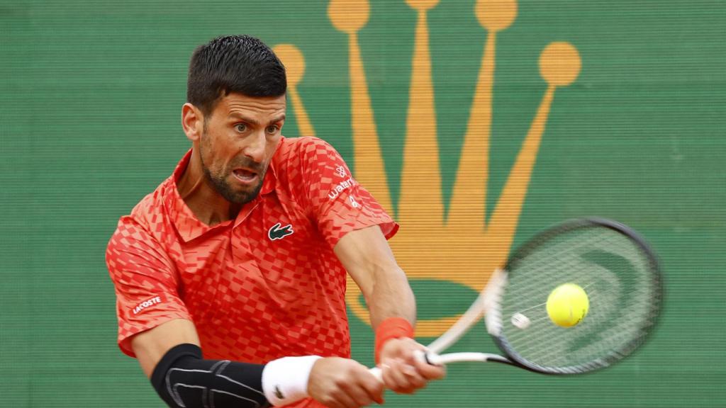 Novak Djokovic, durante el Masters 1.000 de Montecarlo