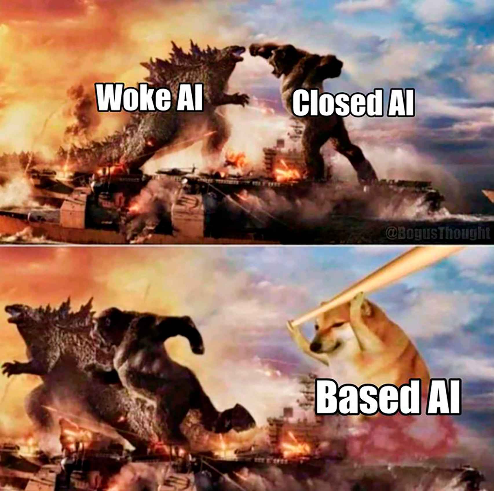 Un meme publicado por el mismo Elon Musk en su cuenta de Twitter en relación a la IA
