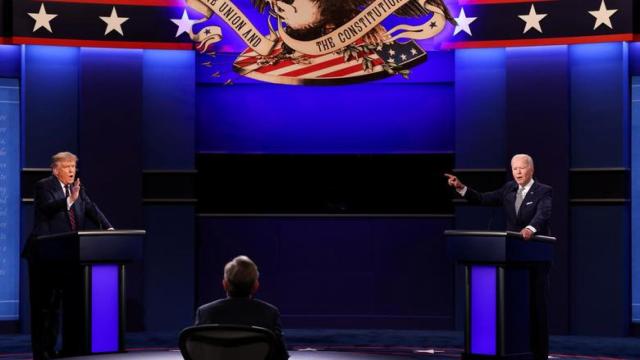 Debate entre Trump y Biden en abril del año pasado.