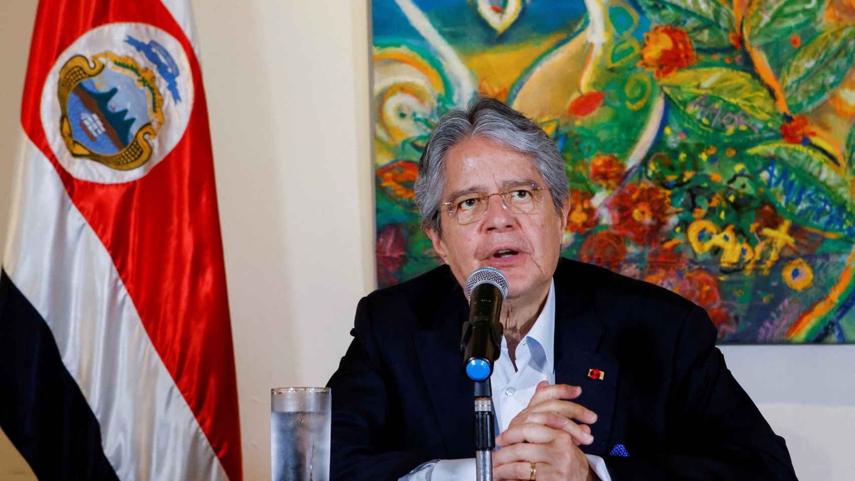 El presidente de Ecuador, Guillermo Lasso, en San José (Costa Rica) el pasado mes de marzo.