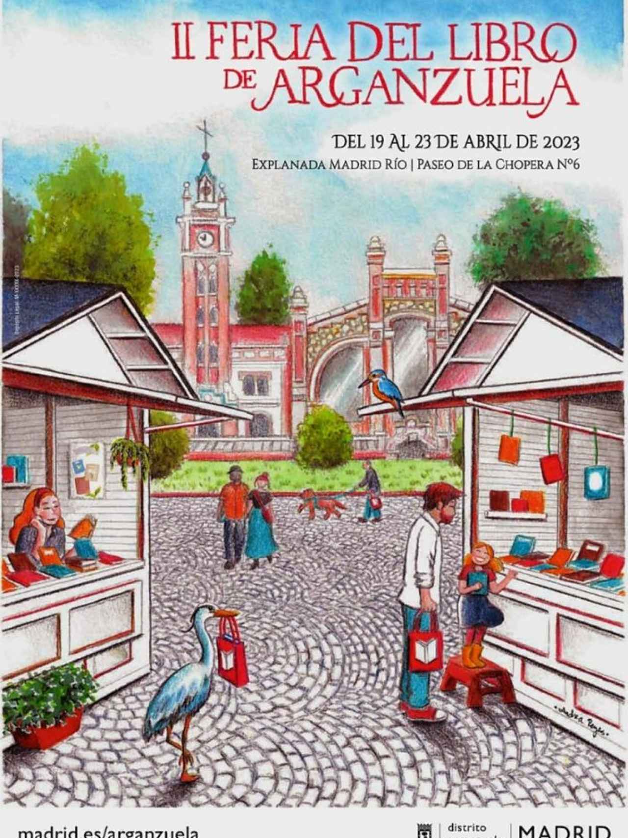 Cartel de la Feria del Libro Arganzuela.