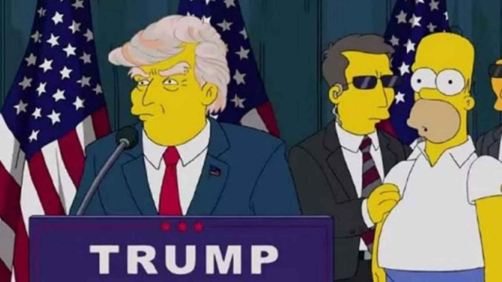 Donald Trump y Homer Simpson.